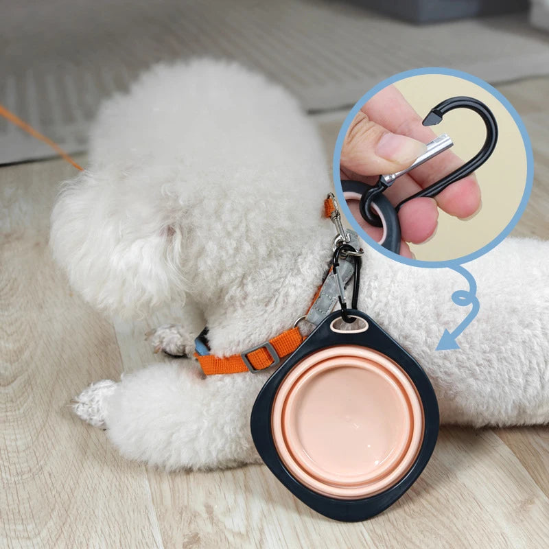 Pet Folding Silicone Bowl Collapsible Pet Outdoor