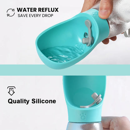 Portable Pet Water Bottle 300ml BPA Free Outdoor Leakproof Dog Travel Water Dispenser Drinking Bowl for Walking Hiking Camping