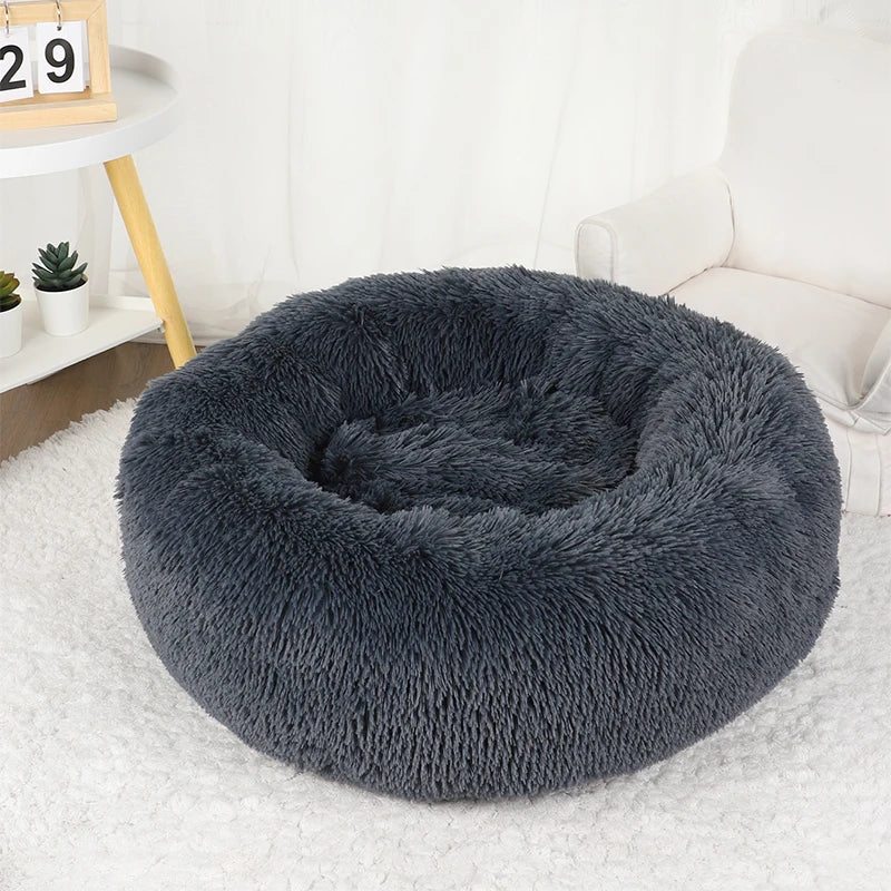 Dog Bed Donut Big Large Round Basket Winter Plush Beds for Dogs