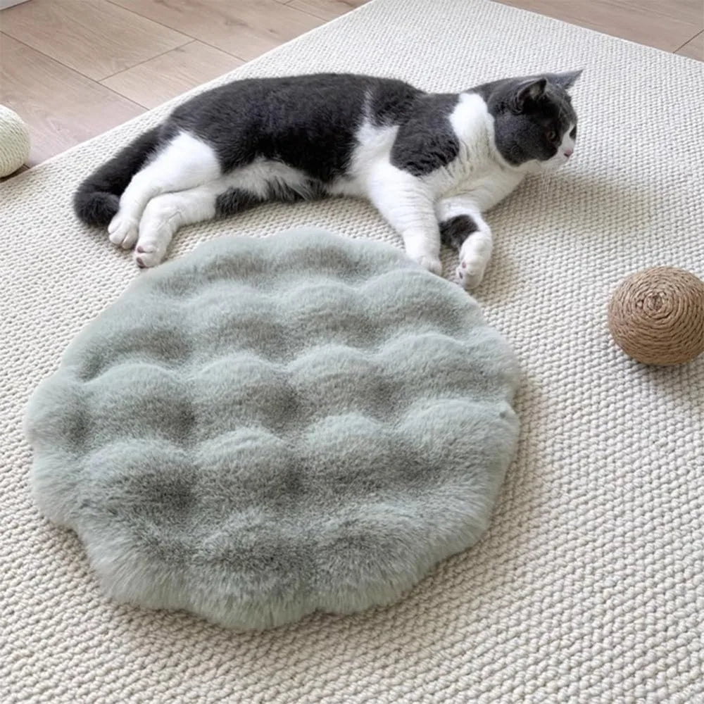 New Round Cat Mat Non-Slip Bottom Insulation Feature Round Pet Mat