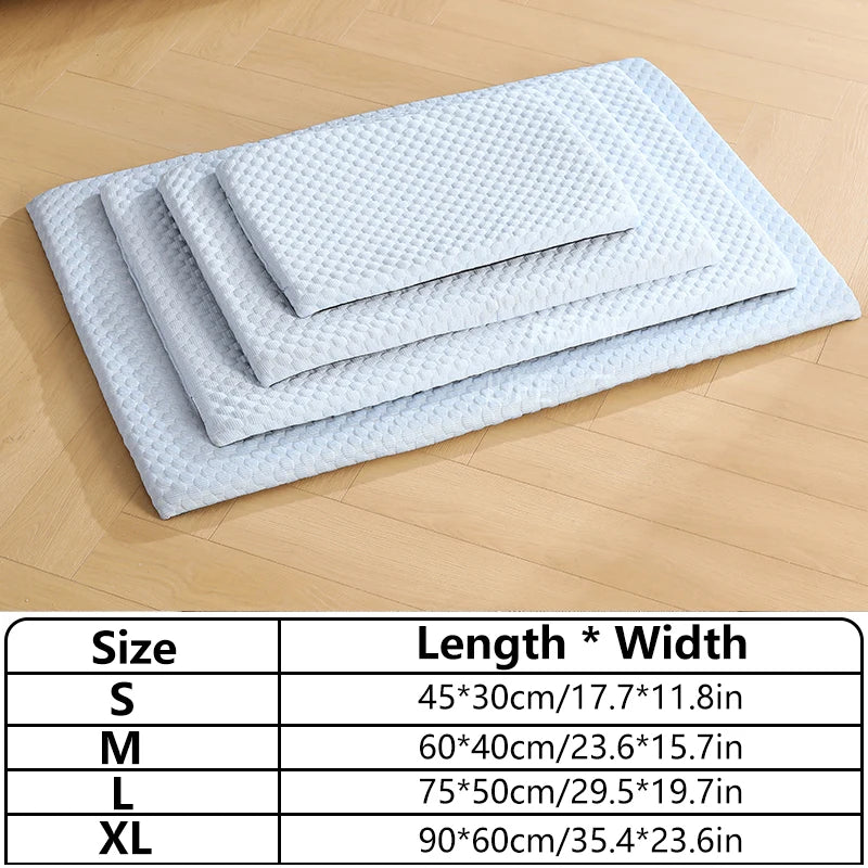 New Summer Ice Silk Cooling Pet Mat Thick Breathable Dog Bed Pad