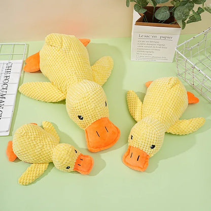 Bite Resistant Plush Dog Toy Duck Shape Interactive Chew Proof