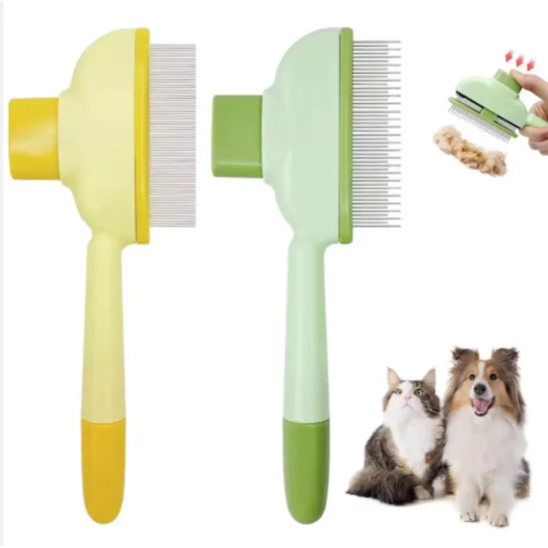 Self-Cleaning One-Button Dog Comb Pet Hair Remover