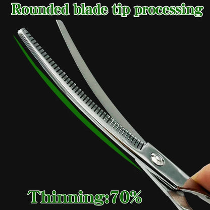 Pet Scissors, Dog Grooming, Hair Trimming, 7" Double-Tailed