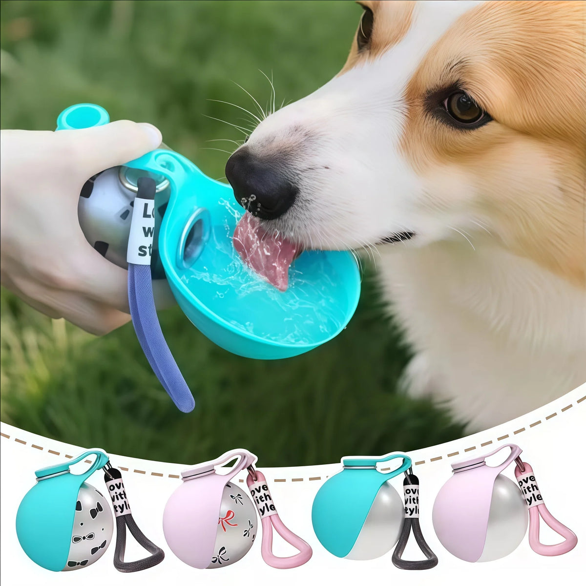 Dog Water Bottle for Small Dogs - Leak-Proof & Compact