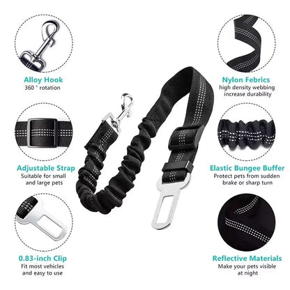 Dog Safety Leash Adjustable Retractable Cushioning Elastic