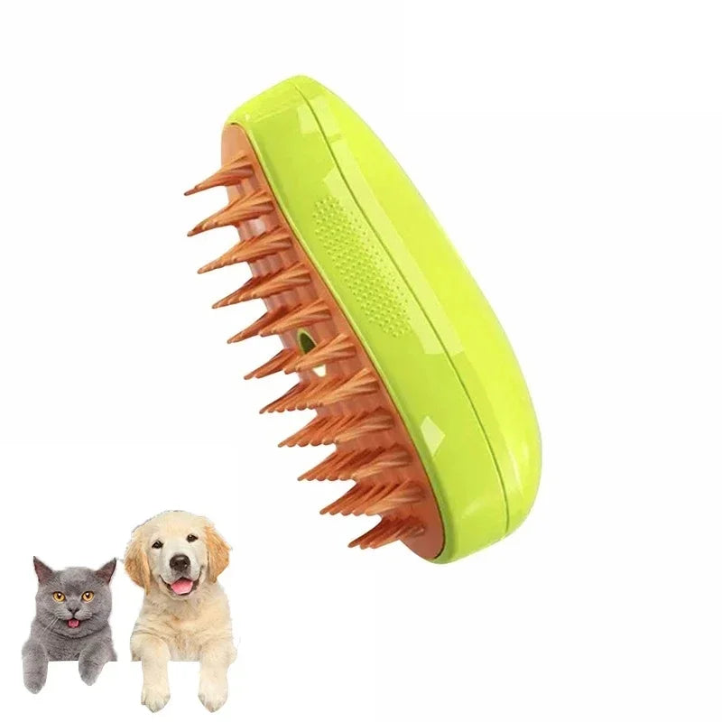 3 in 1 Pet Steam Brush Cat Dog Steamy Spray Massage