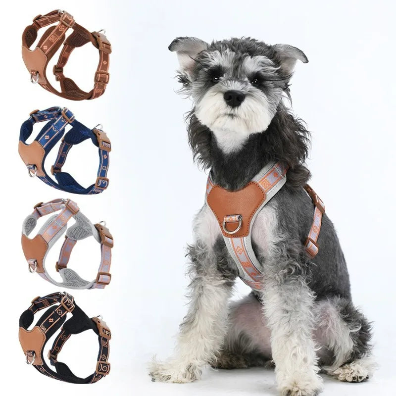 Pet Dog Harness with Durable Webbing  Anti-Deformation Alloy Ring