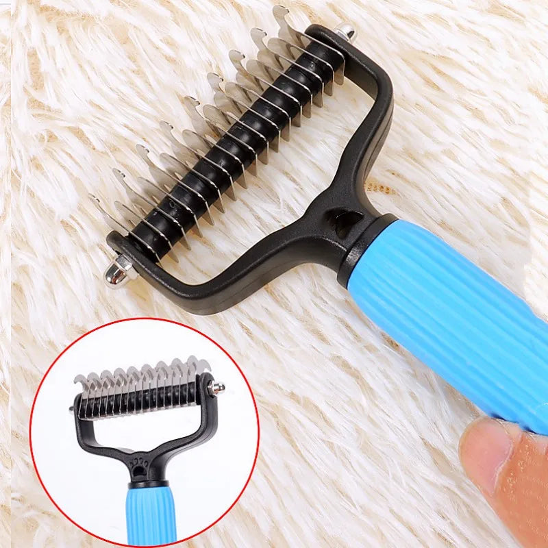 Dog Comb Knife Dogs Combs Double-sided Pet Hair Remover