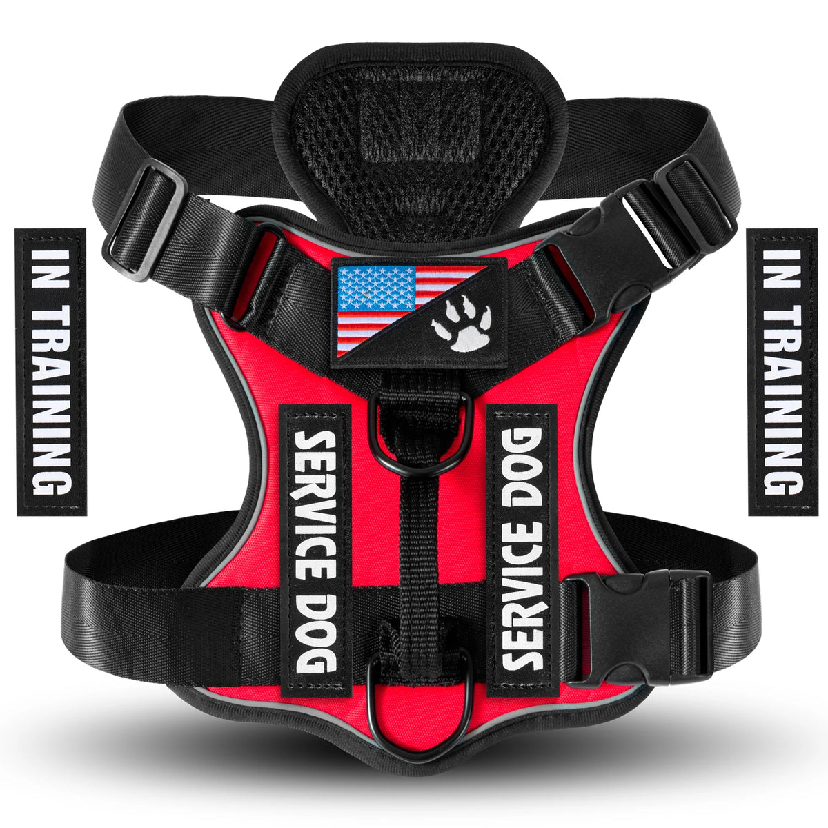 Reflective Dog Harness Vest Adjustable Soft Oxford Inner Mesh