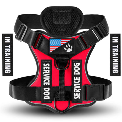 Reflective Dog Harness Vest Adjustable Soft Oxford Inner Mesh
