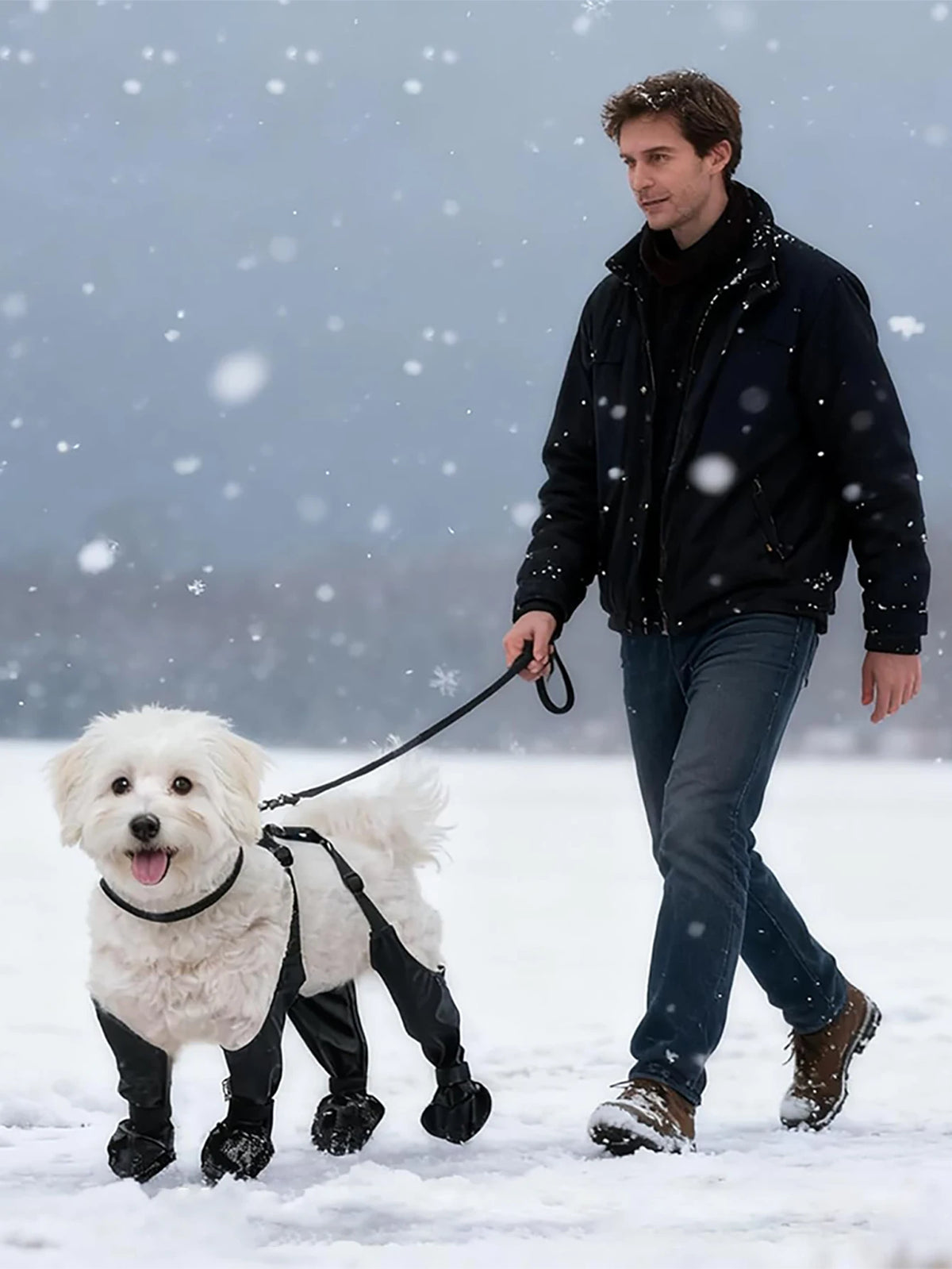 Waterproof Anti-Slip Dog Harness Boots Pet Paw Protector