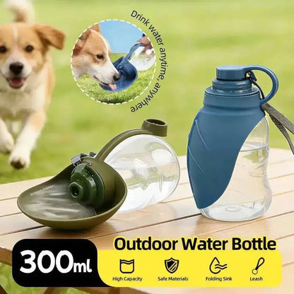Mini Collapsible Silicone Pet Water Bottle Portable