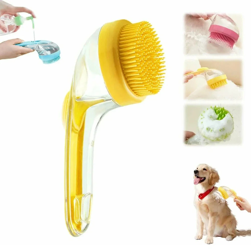 Pet Bathing Brush Long Handle Dog Cleaning Brush