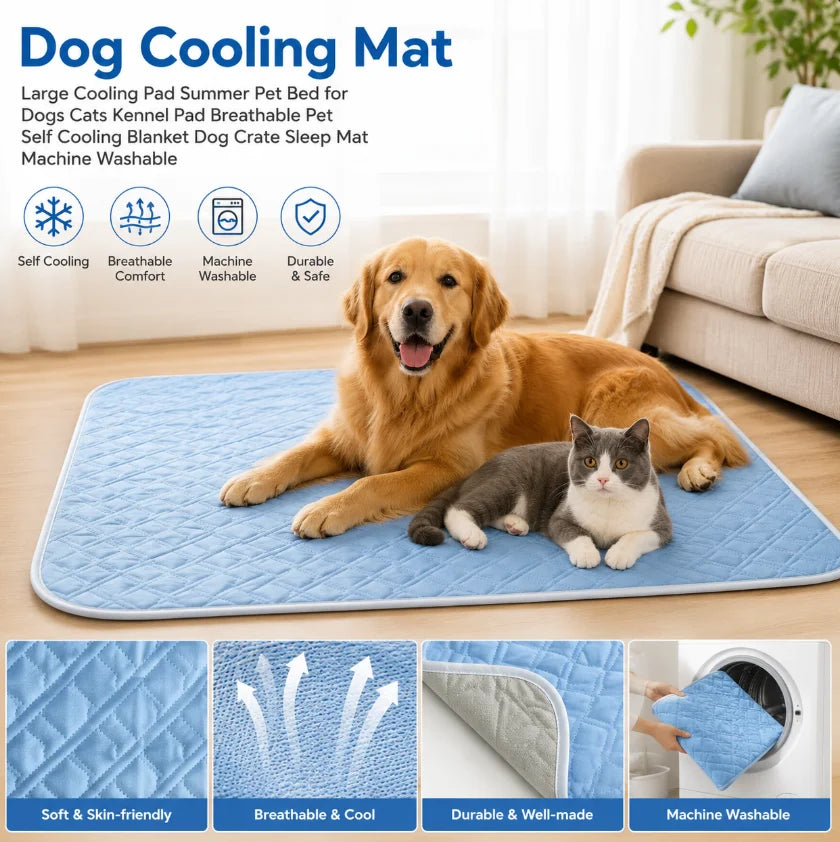 1PC A Pet Cooling Pad Ceiling Washable And Anti Slip Bottom