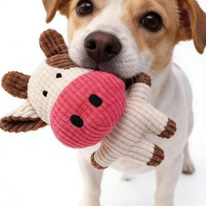 Cute Pig Shape Pet Dog Toys Corduroy Plush Squeaky