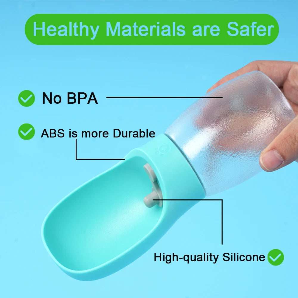 Portable Pet Water Bottle 300ml BPA Free Outdoor Leakproof Dog Travel Water Dispenser Drinking Bowl for Walking Hiking Camping