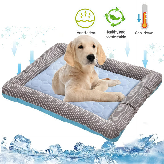 Cooling Pet Bed For Dogs Cats Ice Silk Material Cool Mat Soft Pet Blanket