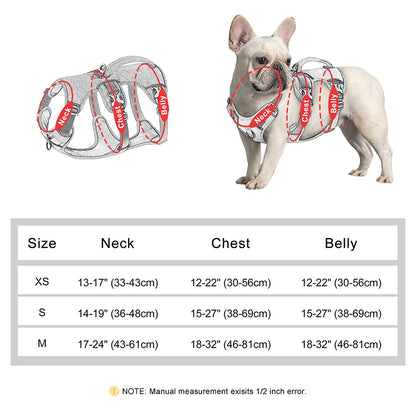 Dog Harnesses Durable Pet Vest With Handle Adjustable for Small Medium Large Dogs Pug