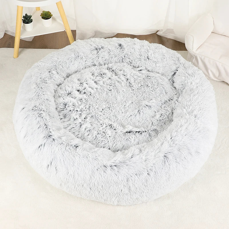 Dog Bed Donut Big Large Round Basket Winter Plush Beds for Dogs