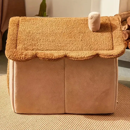 Foldable Pet House Removable Washable Cave Sofa Pet Bed