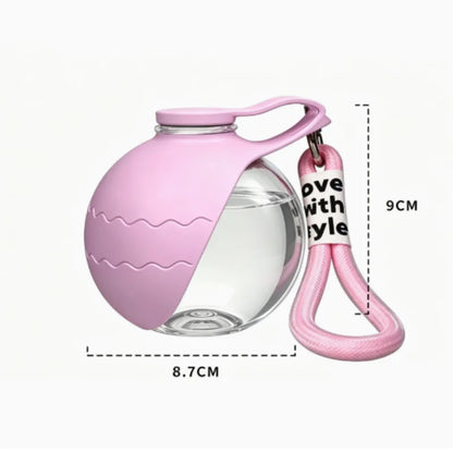 Portable Foldable Spherical PET Dog Water Cup with Hook