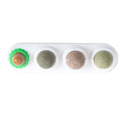 4 in 1 Rotating Catnip Silver Vine Ball Teeth Cleaning