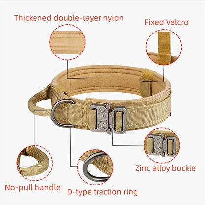 Outdoor Tactical Dog Collar Metal Buckle Collar for Dog Pet