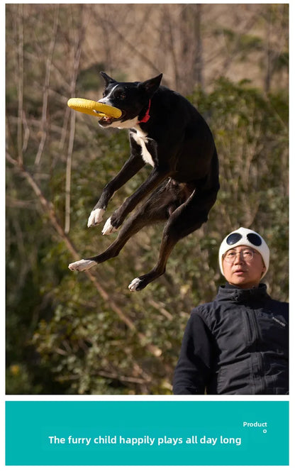 Bite-Resistant Soft Pull-Ring Frisbee Dog Training