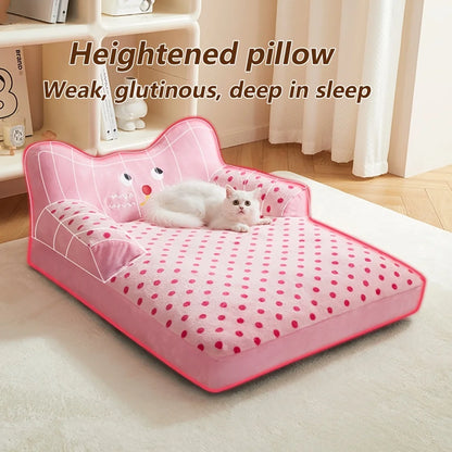 Autumn Winter Warm Dog Bed Anti-Slip Large Space Removable