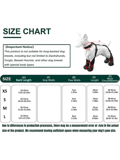 Waterproof Anti-Slip Dog Harness Boots Pet Paw Protector