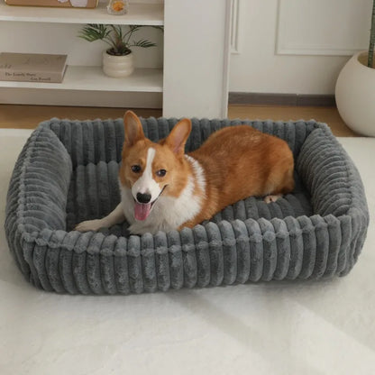 Rectangle Plush Dog Bed Winter Warm Mat Small Medium Big Pet Cat Dog
