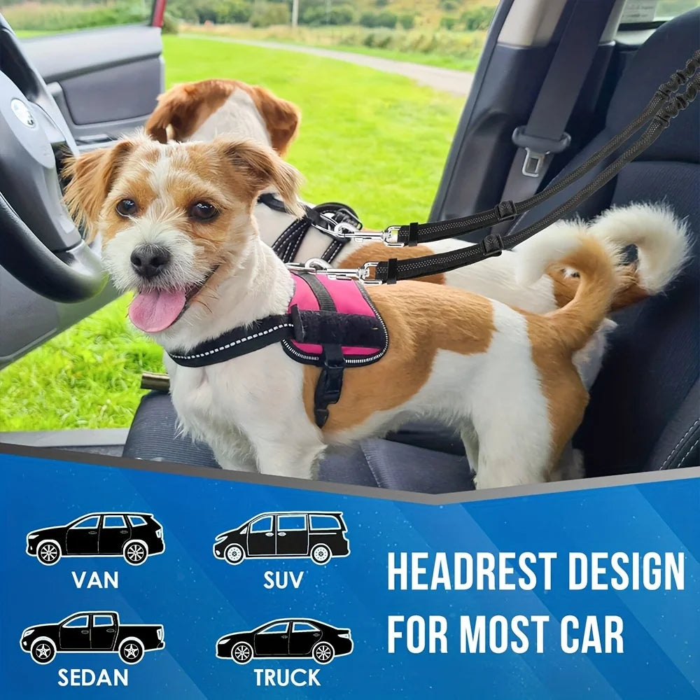 Dog Seat Belt for Car,Dog Car Harness Seatbelt Adjustable