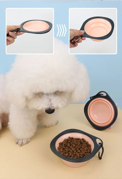 Pet Folding Silicone Bowl Collapsible Pet Outdoor
