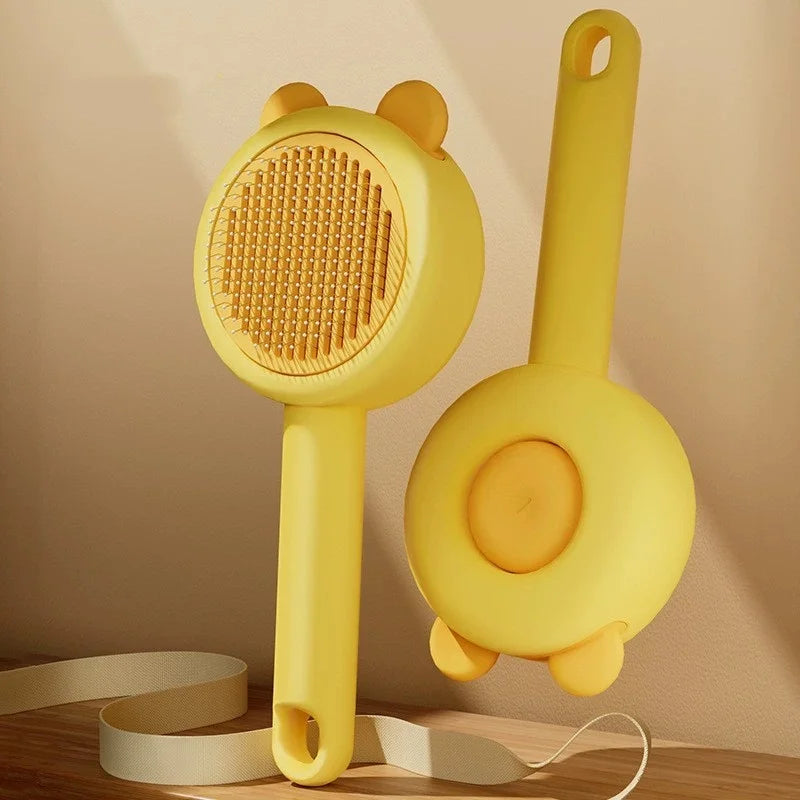 Self-Cleaning One-Button Dog Comb Pet Hair Remover