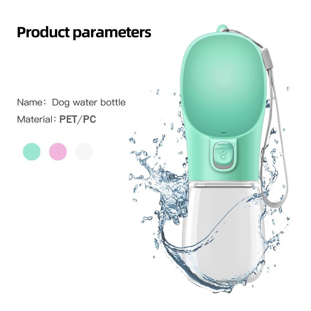 Dog Water Bottle For Pet Dogs Cats Water Feeder Bowls Outdoor
