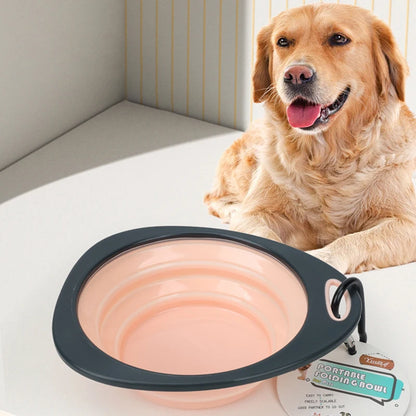 Pet Folding Silicone Bowl Collapsible Pet Outdoor