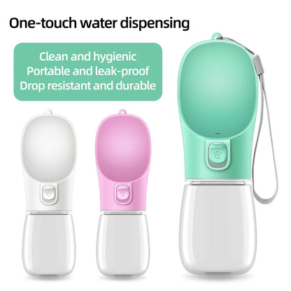 Dog Water Bottle For Pet Dogs Cats Water Feeder Bowls Outdoor