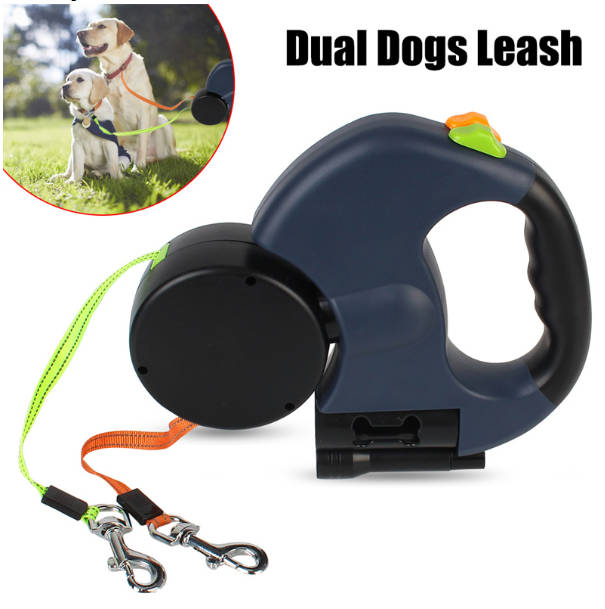 Retractable Dual Double Pet Leash Rope