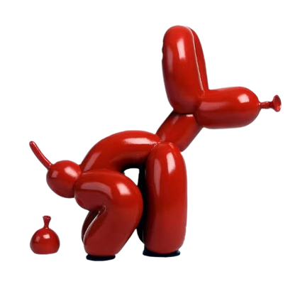 Gentleman Balloon Dog Statue Resin Sculpture