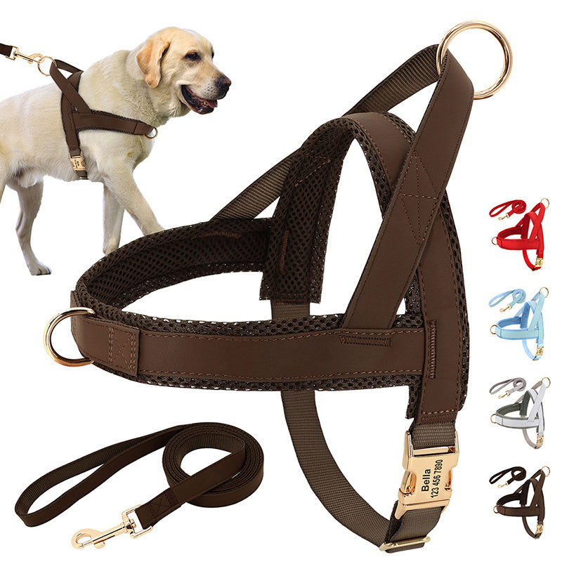 Lettering Large Dog  Vest Chest Harness