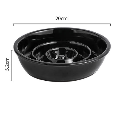 Ceramic Pet Bowl Delays Eating Protects Cervical Vertebra