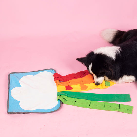 Pet Rainbow Enrichment Mat Dog Play Snuffle Mat