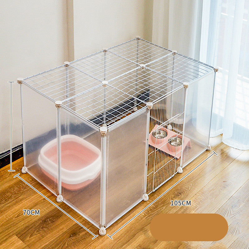 Full Transparent Resin Pet Fence Indoor Dog Cage Free Combination Cat Fence