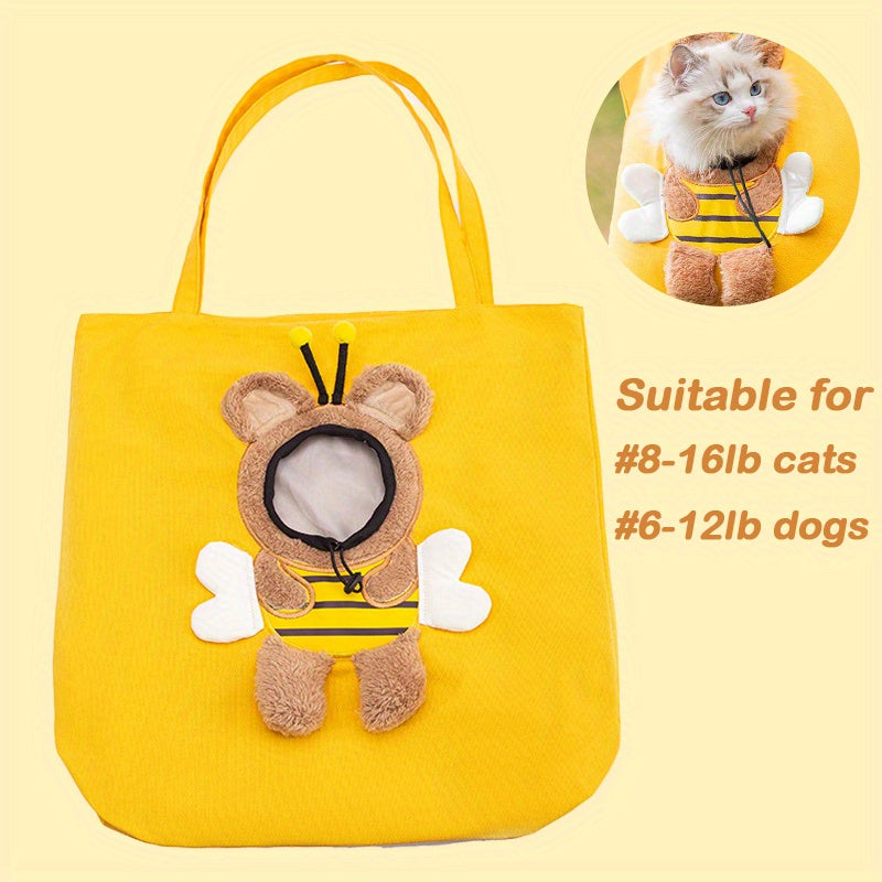 Little Bee Design Cat Dog Carrier Bags Portable Breathable Bag