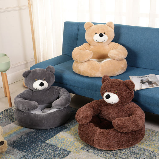 Detachable And Washable Hug Bear Pet Nest Round Shape