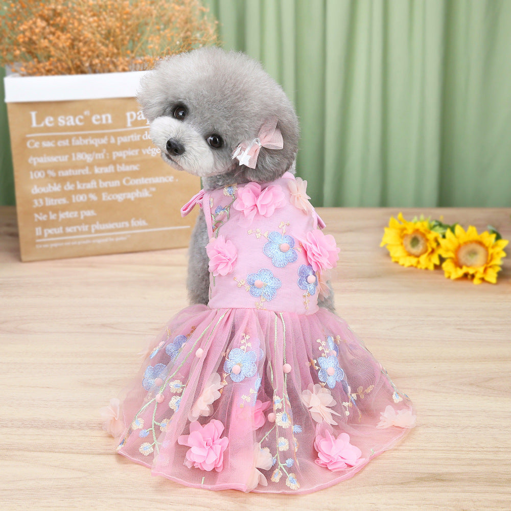 Pet Cotton Lace Sling Dress