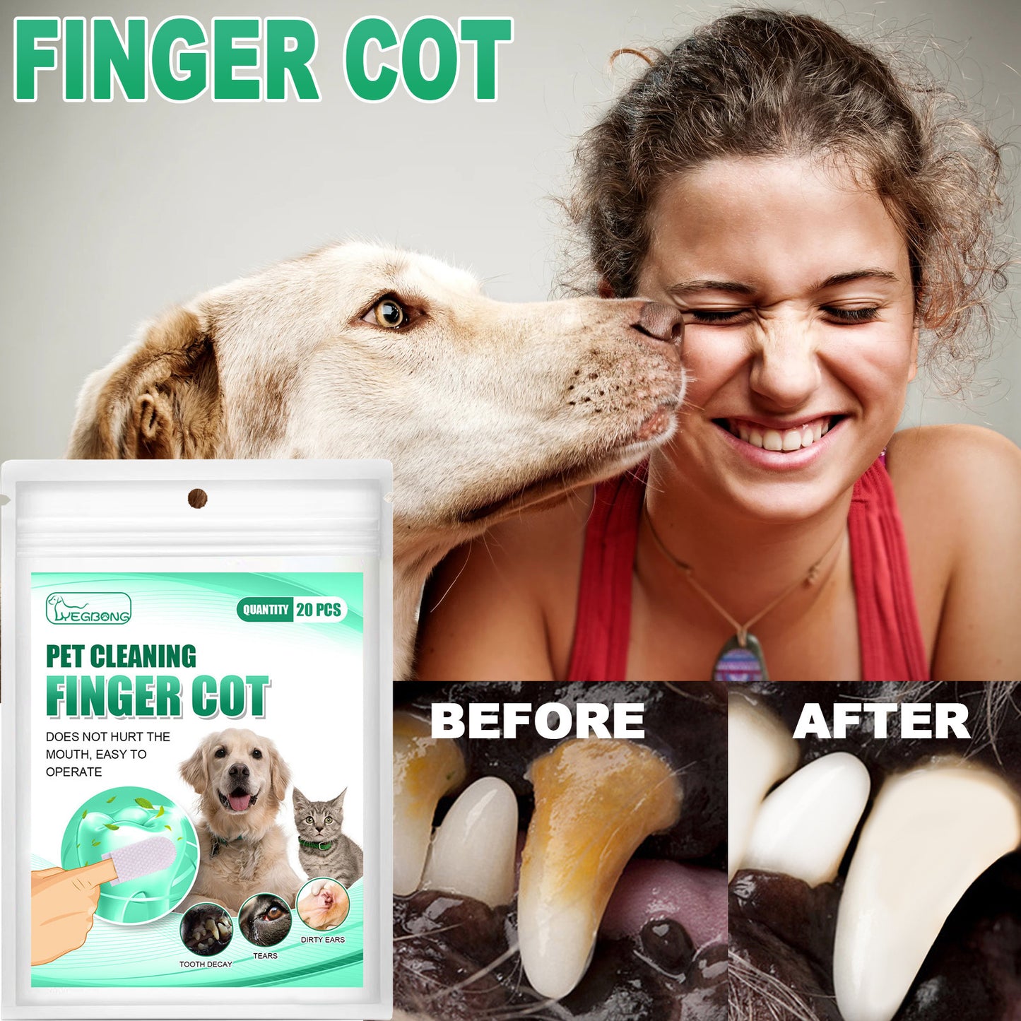 Pet Cleaning Teeth Finger Stall