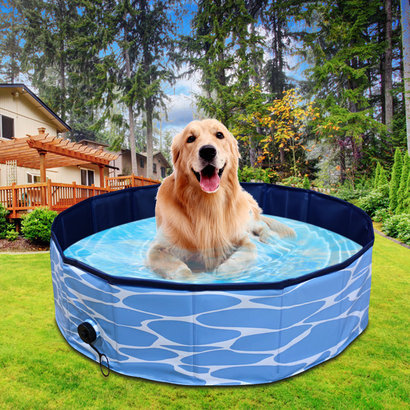 Foldable Dog Pool Pet Bath Swimming Tub Bathtub Outdoor