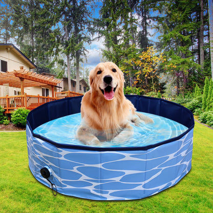 Foldable Dog Pool Pet Bath Swimming Tub Bathtub Outdoor